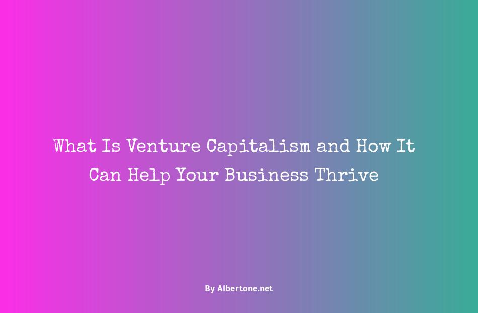 what is venture capitalism