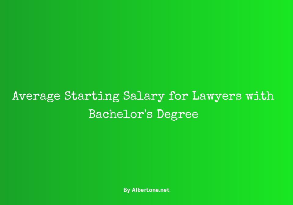 what is the starting salary for a lawyer