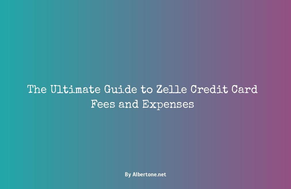 zelle credit card fee